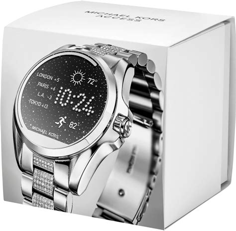 michael kors access bradshaw silver-tone smartwatch mkt5000